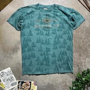 Vintage 90s Single Stitch Red River Nature Print AOP Tee Mens XXL Animal Shirt